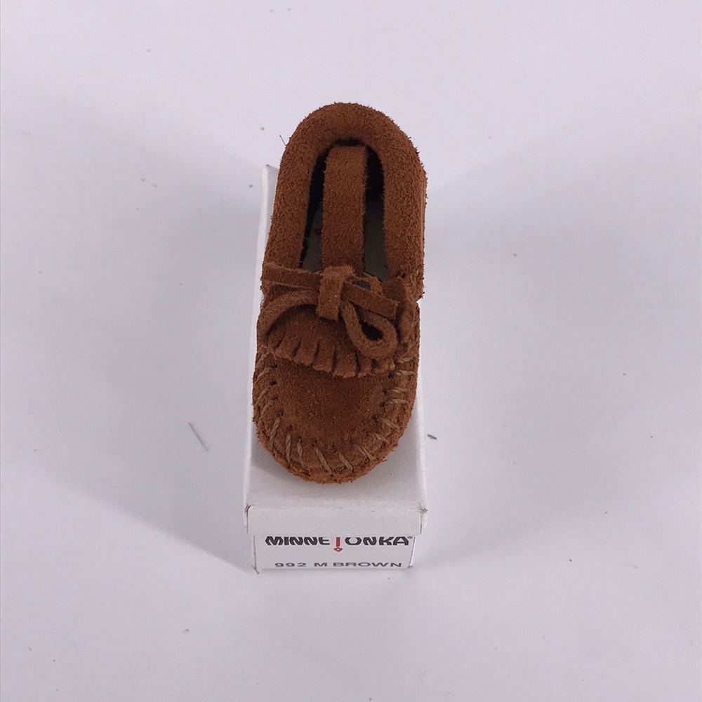 Minnetonka-Mini Moc Key Ring in Brown